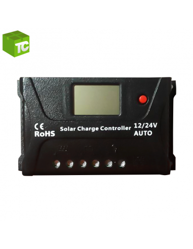 Regulador de Carga Solar Multivoltaje PWM 40ah 12/24/36/48v