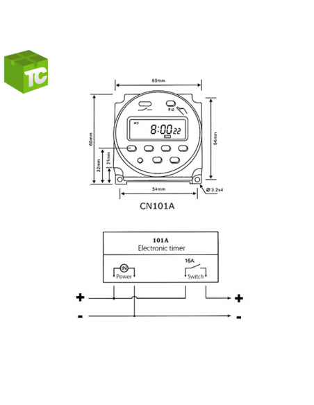 Temporizador Timer 24V DC Programable