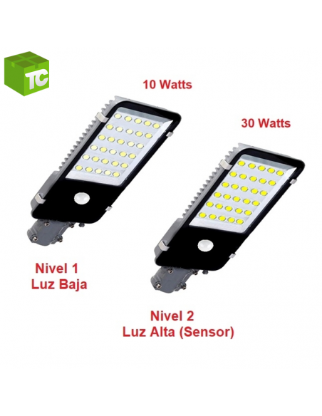 Foco Led 30w 12V DC Paleta Sensor Movimiento Tipo Calle