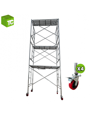 Set de 3 Andamios Galvanizado + Pack...